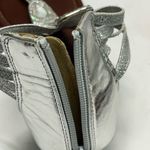 Palms  PAIGE GLADIATOR SILVER WEDGE SANDAL 7.5‎ TEARDROP CLEAR JEWELS STRAP Photo 6