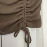 Princess Polly Olive Underwire Double Tie Front Crop Top Short Sleeve Round Neck Photo 4