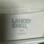 Lands' End  ivory long sleeve mock neck shirt size XL F31 Photo 1