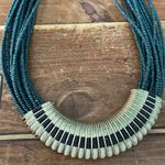 Multi Strand Seed Bead and Metal Necklace Photo 6