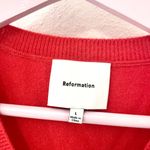Reformation Reese Cashmere Tank V-Neck Orange Sweater Size L Photo 2