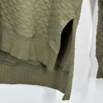 Z Supply  Size Small Quilted V Neck Sweatshirt Olive Green Tunic Bamboo Blend Photo 3