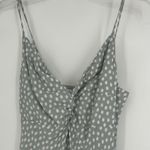 Abercrombie & Fitch Midi Slip Dress Green White Polka Dot Sleeveless Size S Photo 1