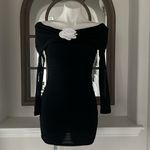 AQUA Rose Dress in Black & White Rose, Size XS NEW w/Tag Photo 1
