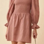 Reformation  Dusty Pink Smocked Dress 0 Photo 0