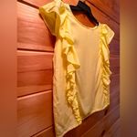 Coco + Carmen  ruffled embellishment bright yellow blouse in size S/M. Photo 2