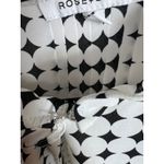 Rose + Olive Women's Sleeveless Blouse Top Black White Polka Dot Ruffle Photo 5