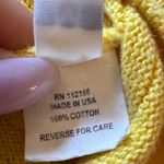 Margaret Winters Yellow Cotton Cowl Neck 3/4 Sleeve Oversized Tunic Top Medium Photo 2