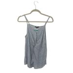 Staccato Blue White Striped Twist Front Tank Top Sz M Rayon Photo 1