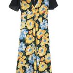 Club Monaco Coran Floral Flutter-Sleeve Cutout Midi Dress Size 8 Photo 2