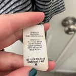 EUC B’Leev women’s‎ gray black stripe sheer sleeve loose fit blouse shirt medium Photo 4