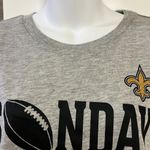 NFL  New Orleans Sunday Football Women’s Short Sleeve Heather Gray T-Shirt-Large Photo 5