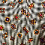 Charter Club  by Jane Justin Late 80’s Houndstooth Blouse w/Jewel Medallions Sz 4 Photo 1