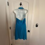 Amanda Uprichard  blue 100% silk halter minidress size small Photo 1