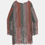 ZARA  Multicolor Knit Fringe Garment Photo 2