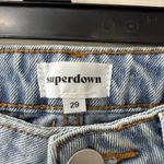 superdown ‎ Jeans Women's Size 29 Light Wash Distressed Hem High Rise Denim Photo 2