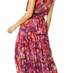 MISA Los Angeles Trina Floral Ruffle Maxi Dress in Lilac Coming Up Roses Size S Photo 1