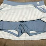 K-Swiss High Rise Pleated Pocket Tennis Skirt Skort Blue White Size Medium Photo 5