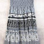 Chaudry KC Womens Skirt Size Large Tiered Maxi Boho Paisley Boho Peasant Indie Blue Photo 0