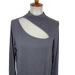 Bibi Womens Top Medium Gray Cutout Long Sleeve Sexy Clubwear Trendy Photo 1