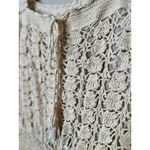 Designed by NT Crochet Maxi Dress Size Medium Cream Boho Hippie Festival Neutral Photo 7