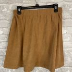 Harlowe $ Graham Harlowe & Graham Camel Faux Suede Skirt Photo 4