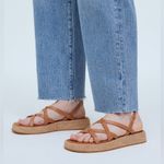 Madewell  The Sabina Flatform Sandal Desert Camel Size 8 NP288 Beachy resort‎ Photo 7