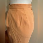 Jones New York Cream Orange Midi 100% Silk Skirt Zipper & Button In Back SZ 16P Photo 5