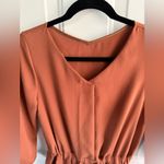 Simplicity SIMPLICITÉ Rust Midi Dress with Tie Waist & Pockets | SIZE S Photo 8