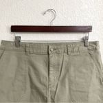 Patagonia Women’s Skirt Green Gray Short A Line Cotton Pockets Size 16 Photo 2