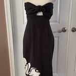 Anthropologie Strapless Linen Blend Twist-Front Midi Dress. Size XS. MSRP $168 Photo 3