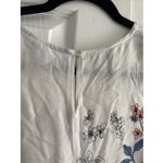 Lascana Women's 6 White Floral Blouse Cottagecore Feminine 3/4 Sleeve Fairy Black Photo 7