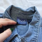 Disney Vintage 90s Pooh Eeyore Embroidered Denim Jean Blouse Tank Womens Large Photo 5