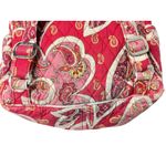 Vera Bradley Quilted "Rosey Posies" Red Backpack Handbag Bohemian Floral Photo 4
