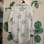 Beach Button Front Cover Up White Size M Photo 3