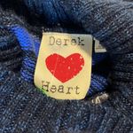 Derek Heart Sweater Dress Cowl Neck Blue Stripe Colorful Womens Small Acrylic Photo 5