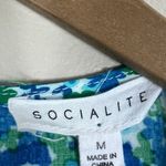 Socialite Wrap Romper Womens M Blue Floral Short Flutter Sleeve Garden Party Photo 6