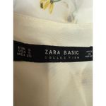 ZARA White Yellow Cold Shoulder Floral Scoop Neck Cami Cross Back Midi Dress S Photo 4