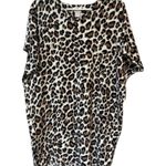 Chico's Leopard Print Shift Dress Short Sleeve Tunic Brown Black Chico’s 4 Photo 0