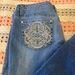 Vintage America Blue Wide Leg Pants with Embroidery Size 10 Photo 7