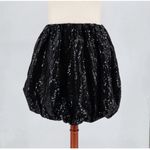 Nichole‎ Lynel The Label Mini skirt sequin bubble black Size Large Glam Cocktail Photo 2