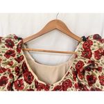 Sister Jane Shirley Poppy Tapestry Dress Puff Sleeve Mini Garden Cottage Prairie Red Size XS Photo 8