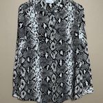 Women’s Calvin Klein snake skin print button down blouse workwear business wear Photo 1