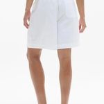 Athleta M Drift Poplin Bermuda Short Bright White Medium Photo 2