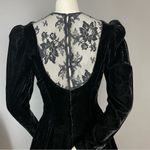 Vintage Scott McClintock Velvet Dress Lace Sequins Peplum 80s 90s‎ Drama Formal Black Photo 5