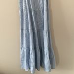 MinkPink Aries Tiered Midi Dress In Blue/white Stripe Size M Blue Size M Photo 3