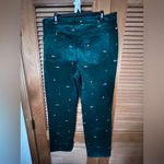 Talbots  Christmas embroidered straight leg corduroy pants in dark green size 16 Photo 5