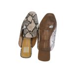 DOLCE VITA Bree Snake Print Mules Loafer Flats Size 9.5 Tan Photo 4