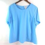 Liz Baker  20W Turquoise Short Sleeve Top Plus Photo 0