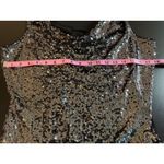 Calvin Klein Women Black Silver Sequin Holiday Dress Tank Top Size Medium Photo 5
